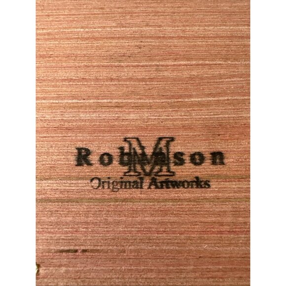 Acrylic Abstract Painting Multicolored 10x7.2in High Quality Wood Art - Picture 6 of 8